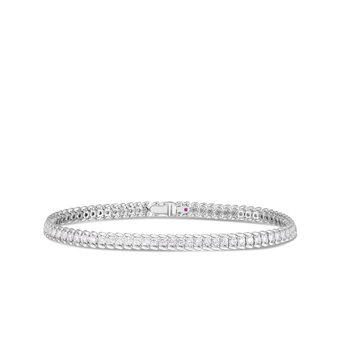 Classic Diamond Ribbed Tennis Bracelet