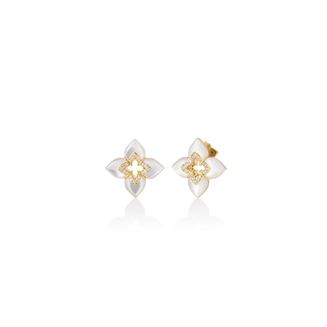 Venetian Princess Cabochon Small Flower Stud Earrings