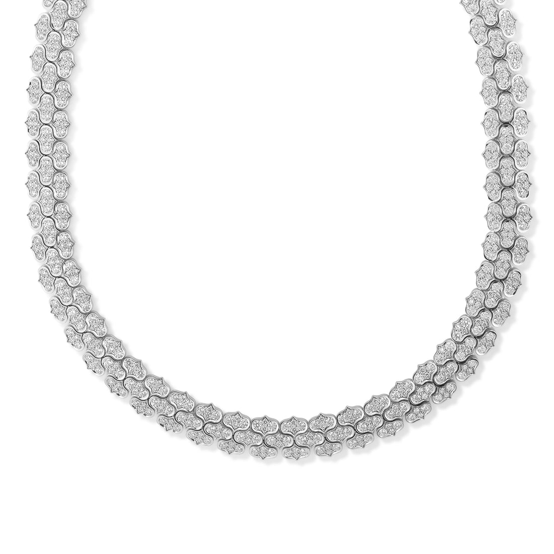Cobra Pavé Diamond Wide Collar Necklace