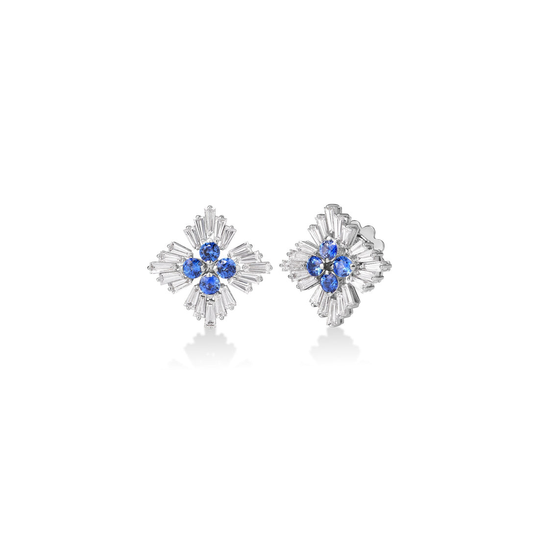 Diamond Princess Luce Flower Stud Earrings