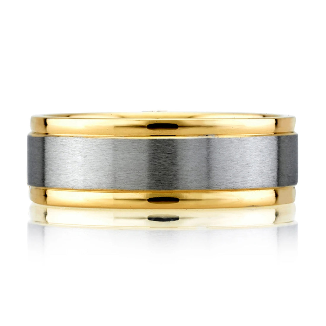 Two Tone Men's Wedding Band