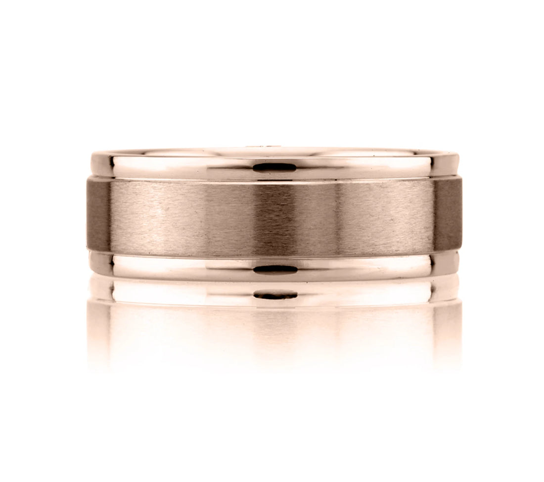 Two Tone Men's Wedding Band