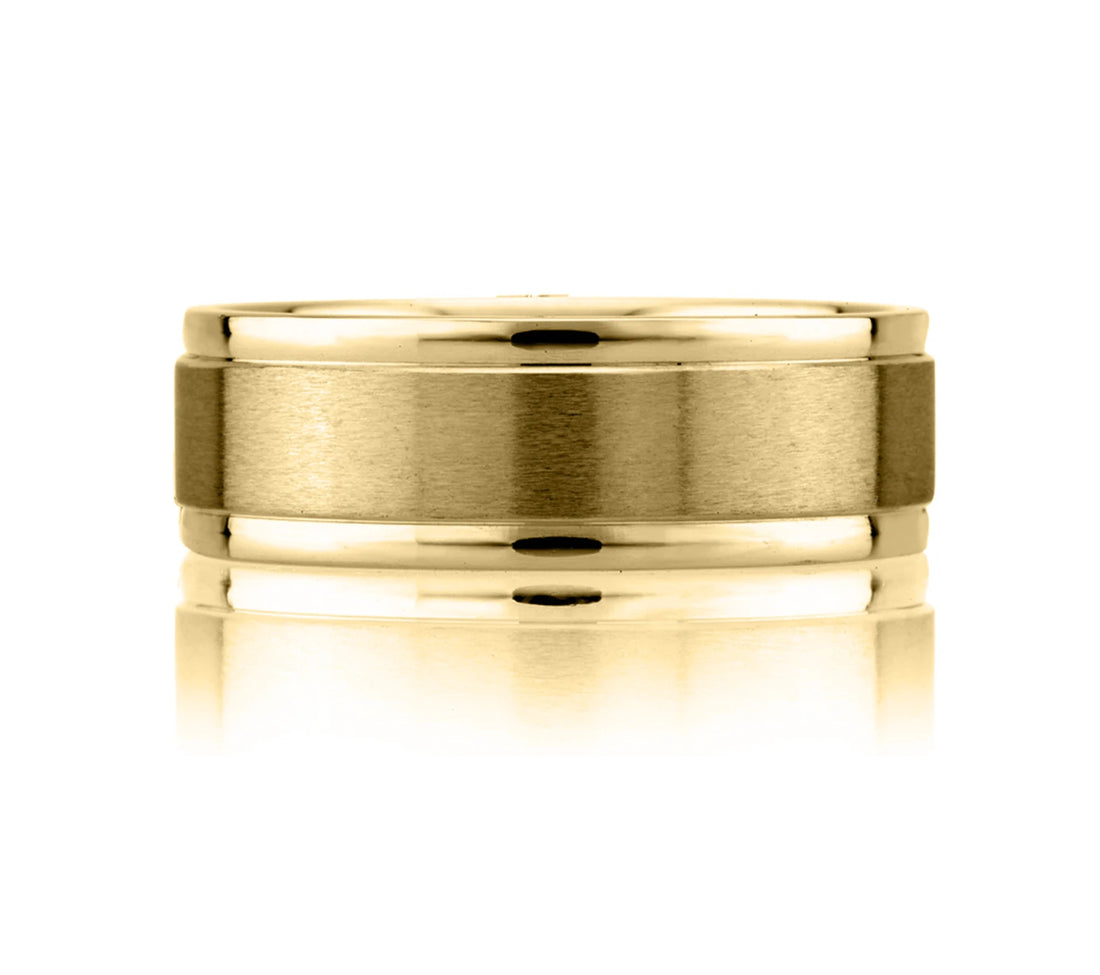 Two Tone Men's Wedding Band