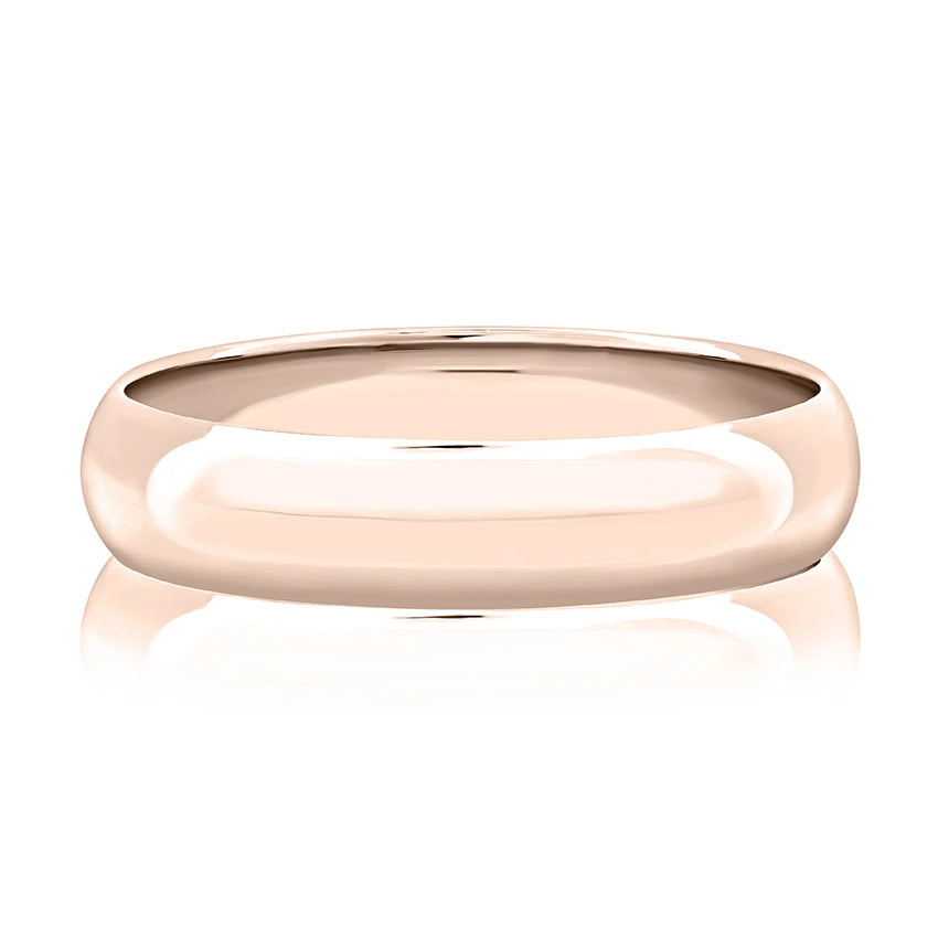 Dome Shaped Polished Platinum Men's Wedding Band