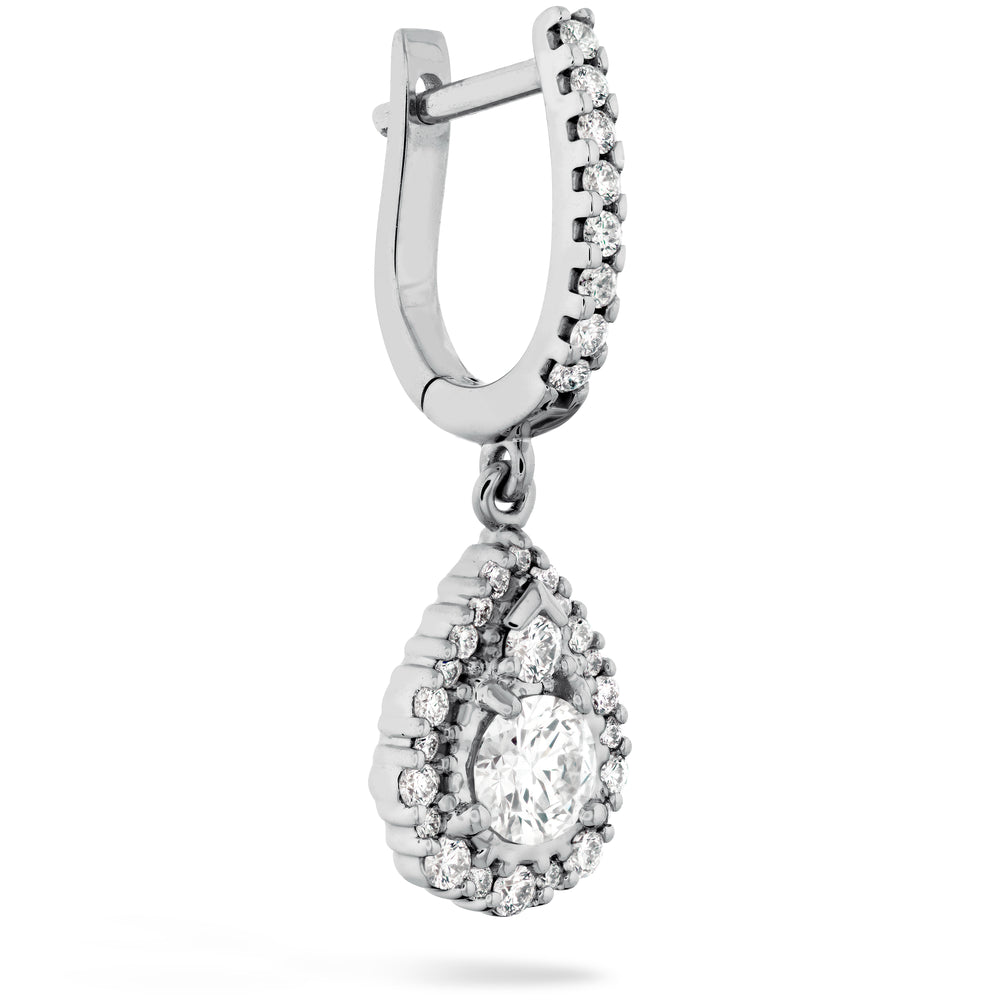 HOF Teardrop Halo Drop Earrings