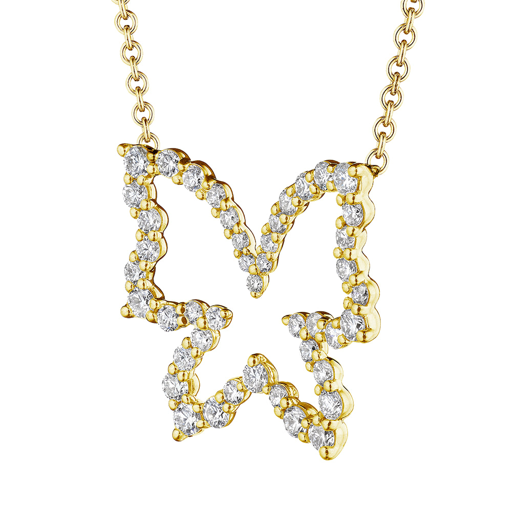 Diamond Butterfly Pendant