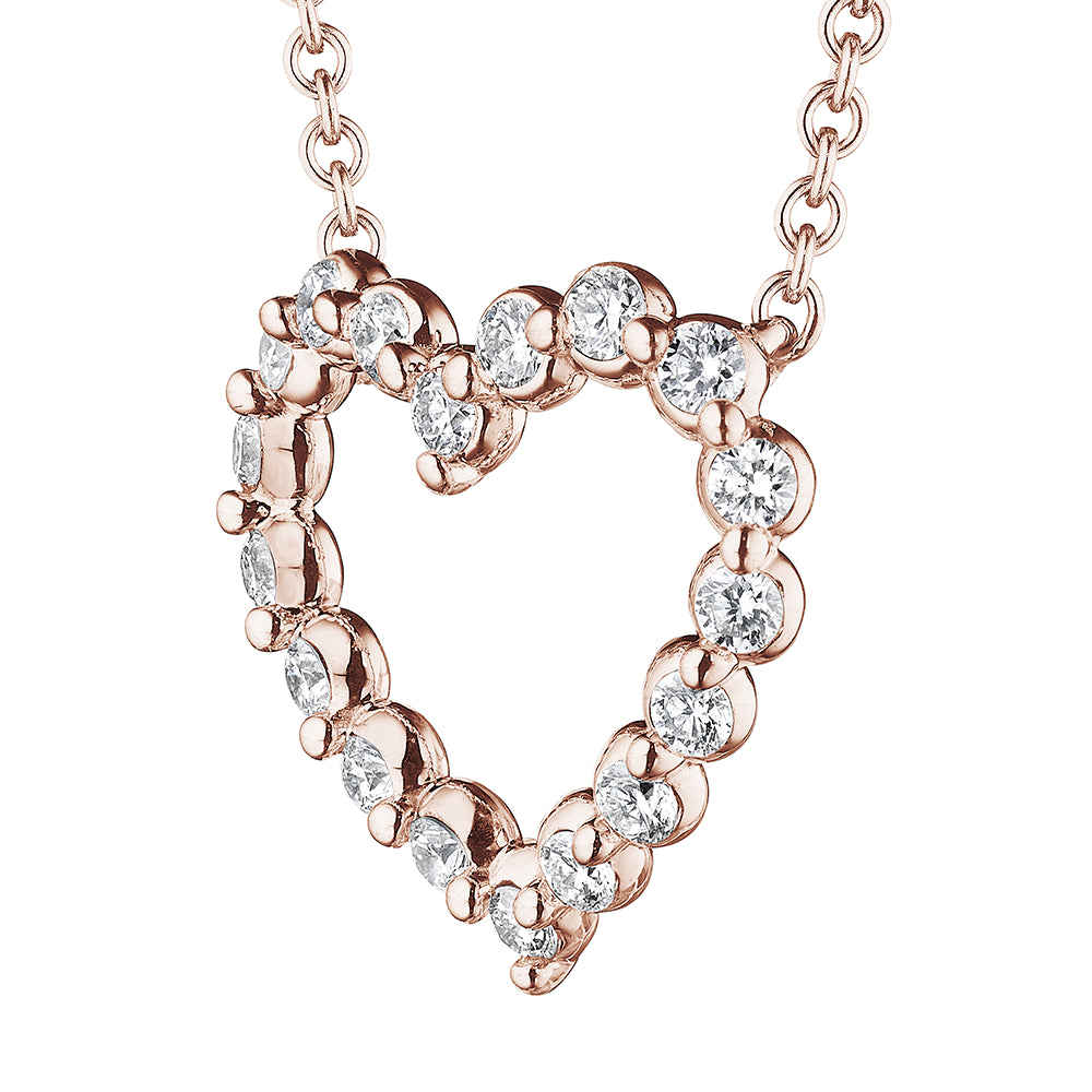 Medium Diamond Heart Pendant