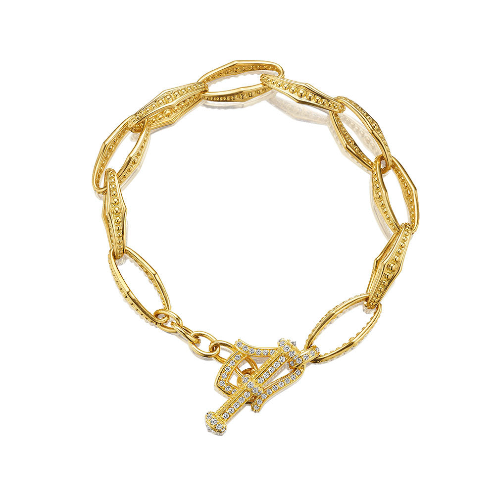 ROSECLIFFE BEADED BRACELET WITH DIAMOND TOGGLE