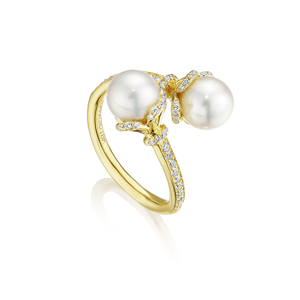 TIARA TOI ET MOI DIAMOND & PEARL RING