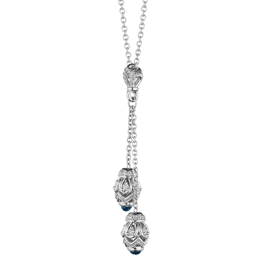 Diamond & Blue Topaz Double Necklace