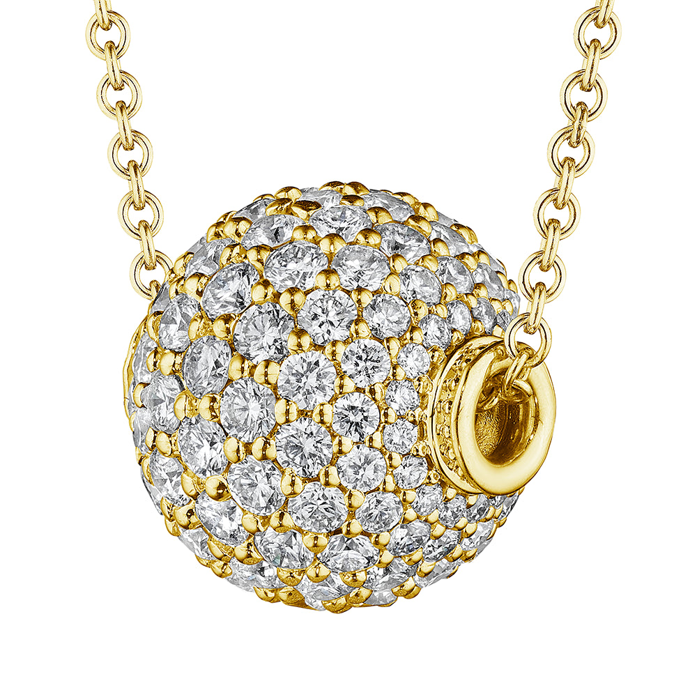 Diamond Disco Bead Pendant