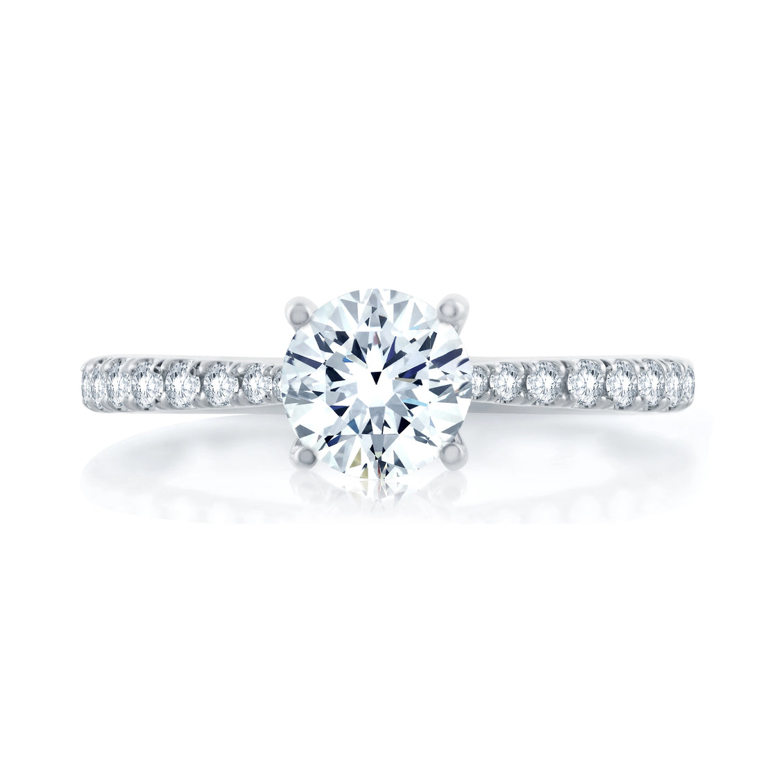 Scalloped Pavé Diamond Engagement Ring