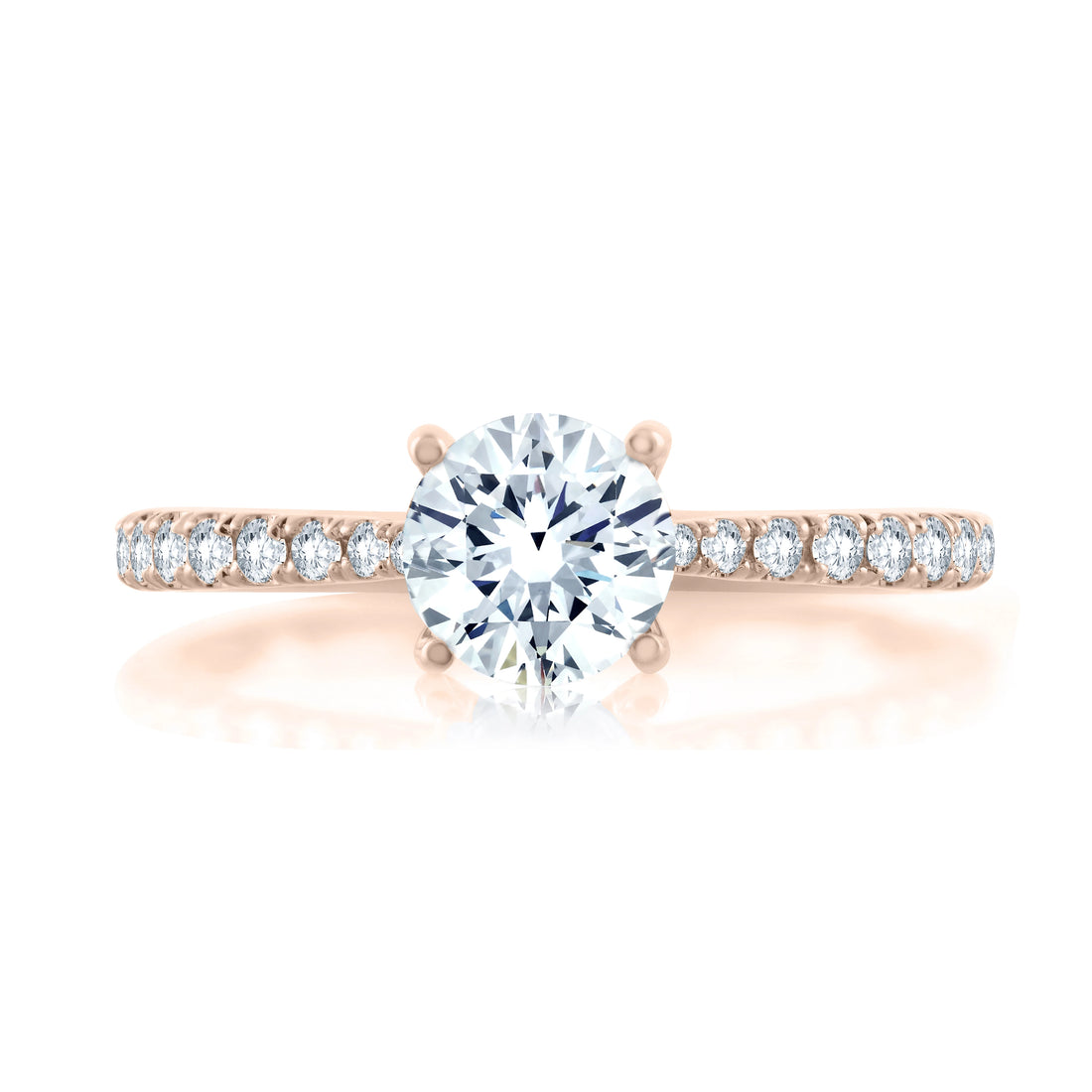 Scalloped Pavé Diamond Engagement Ring