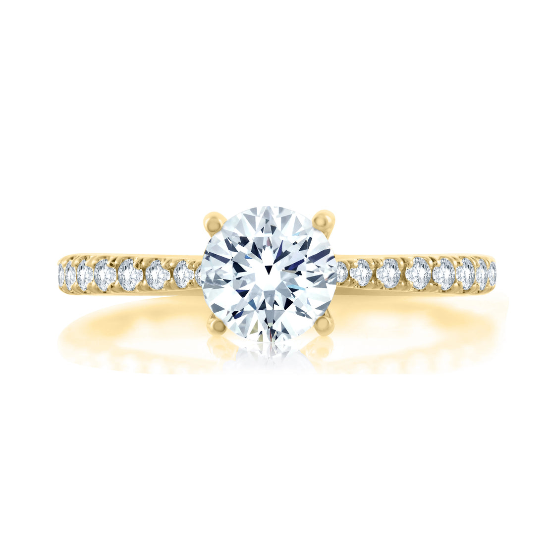 Scalloped Pavé Diamond Engagement Ring