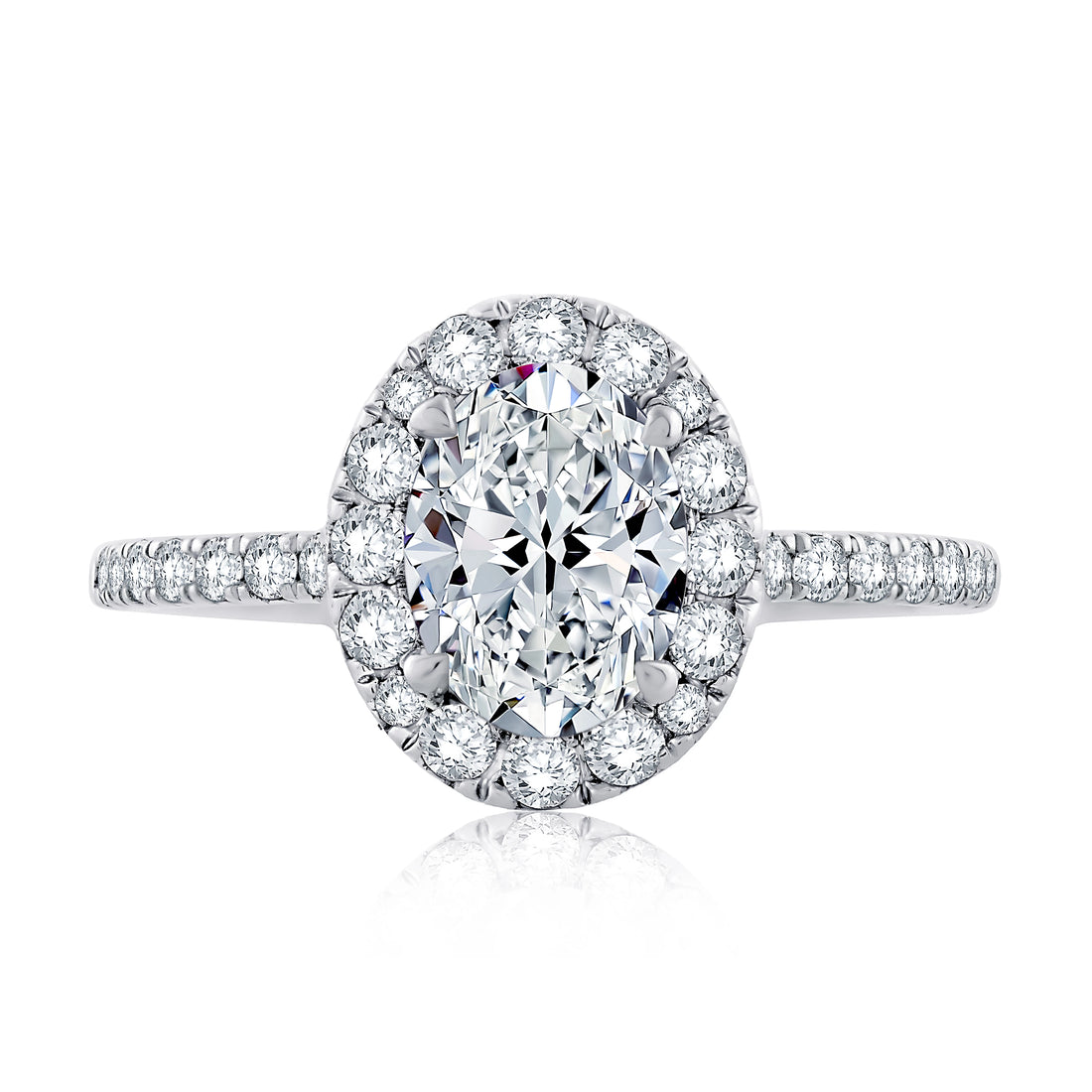 Oval Halo Diamond Engagement Ring