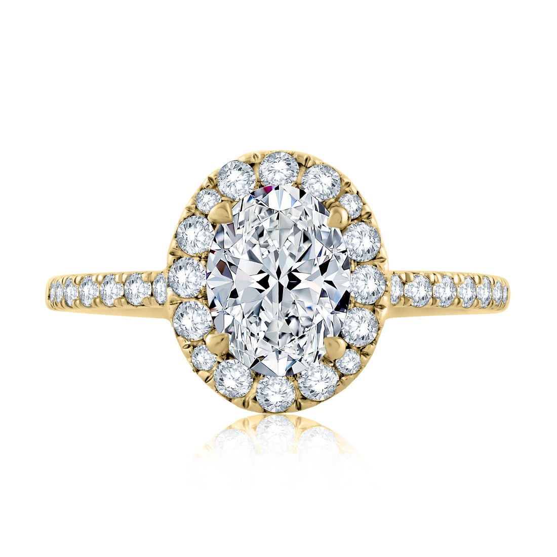 Diamond Engagement Ring with Quilts® Interior