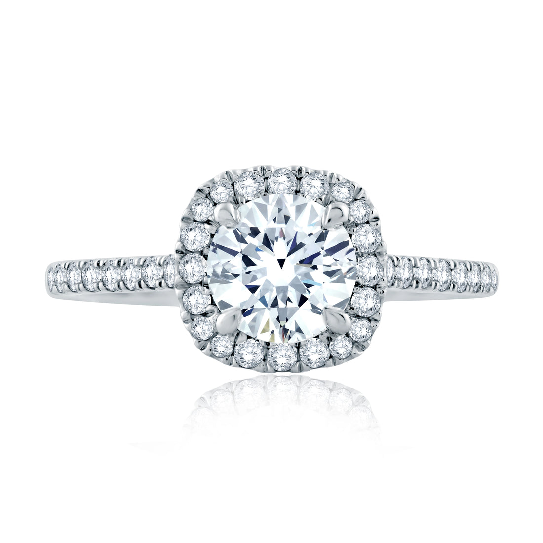 Diamond Engagement Ring with Quilts® Interior