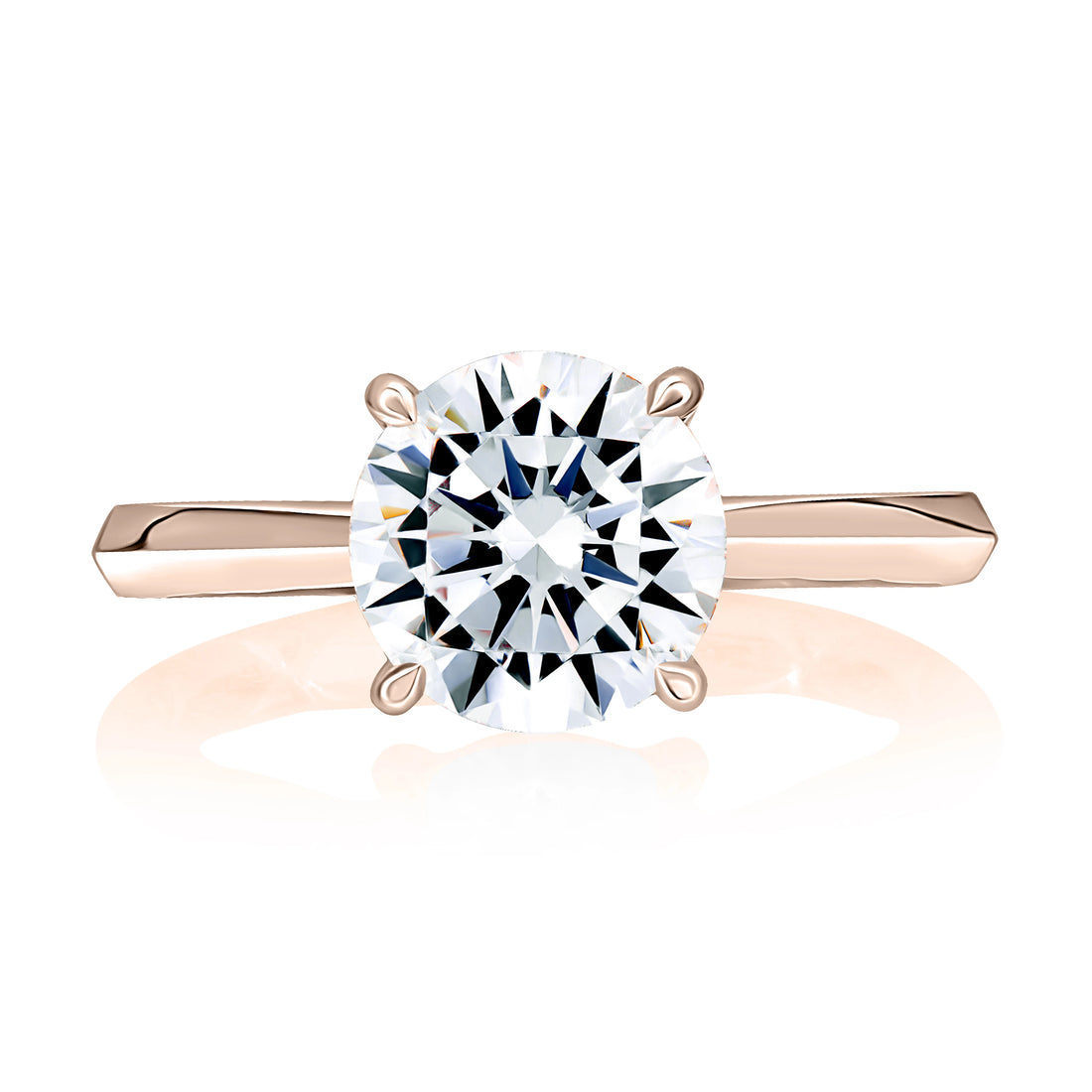 Solitaire Peek-A-Boo Diamond Engagement Ring