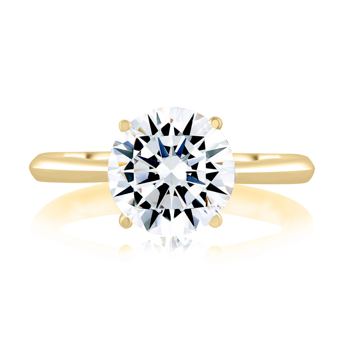 Solitaire Peek-A-Boo Diamond Engagement Ring