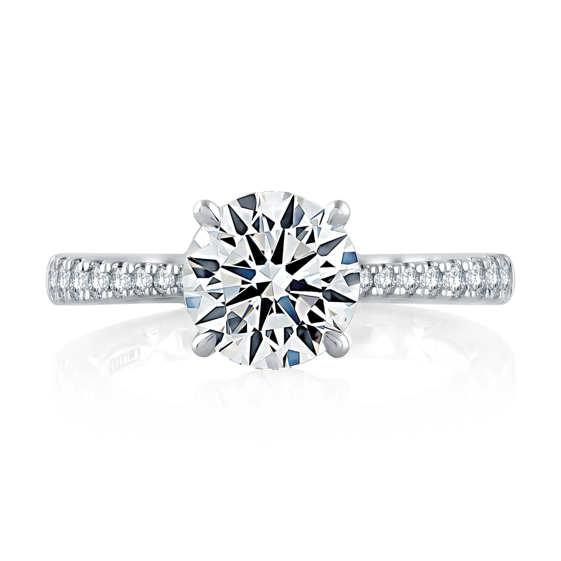 Pavé Diamond Engagement Ring