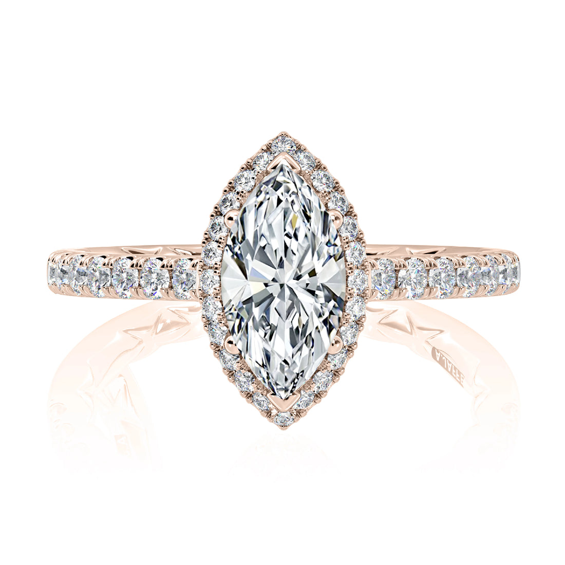 Marquise Halo Diamond Engagement Ring