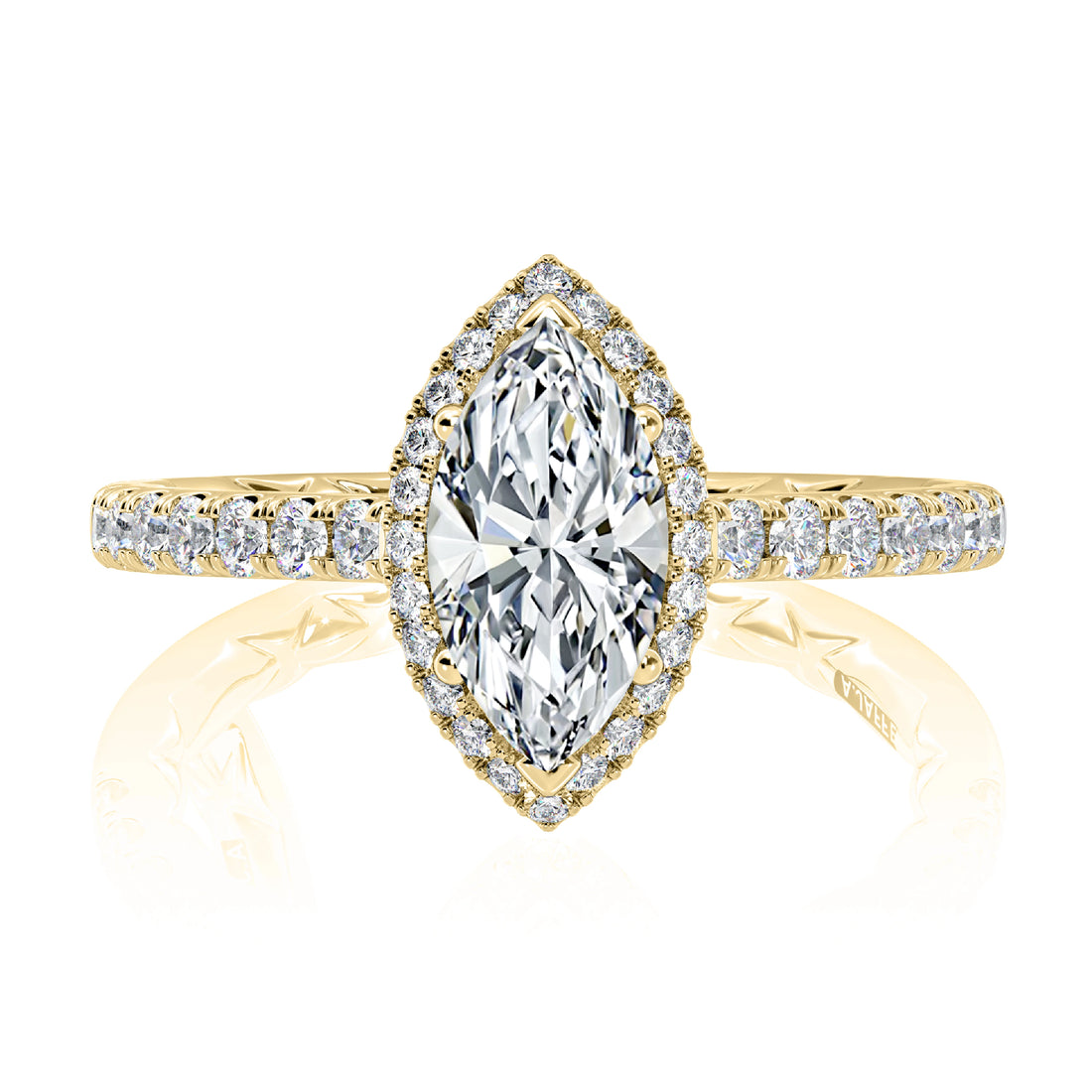 Marquise Halo Diamond Engagement Ring