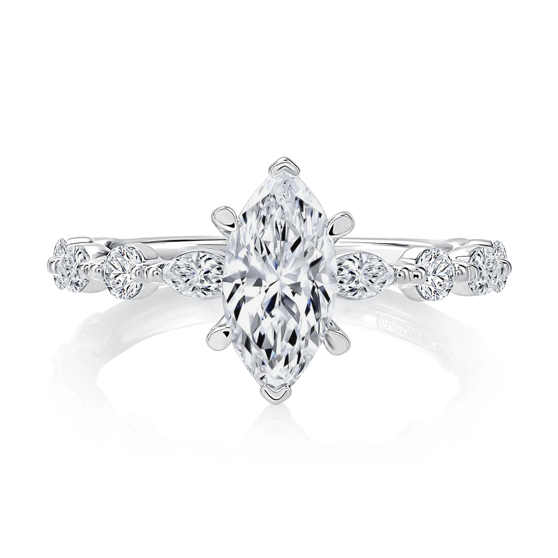 Round Twist Pavé Diamond Engagement Ring