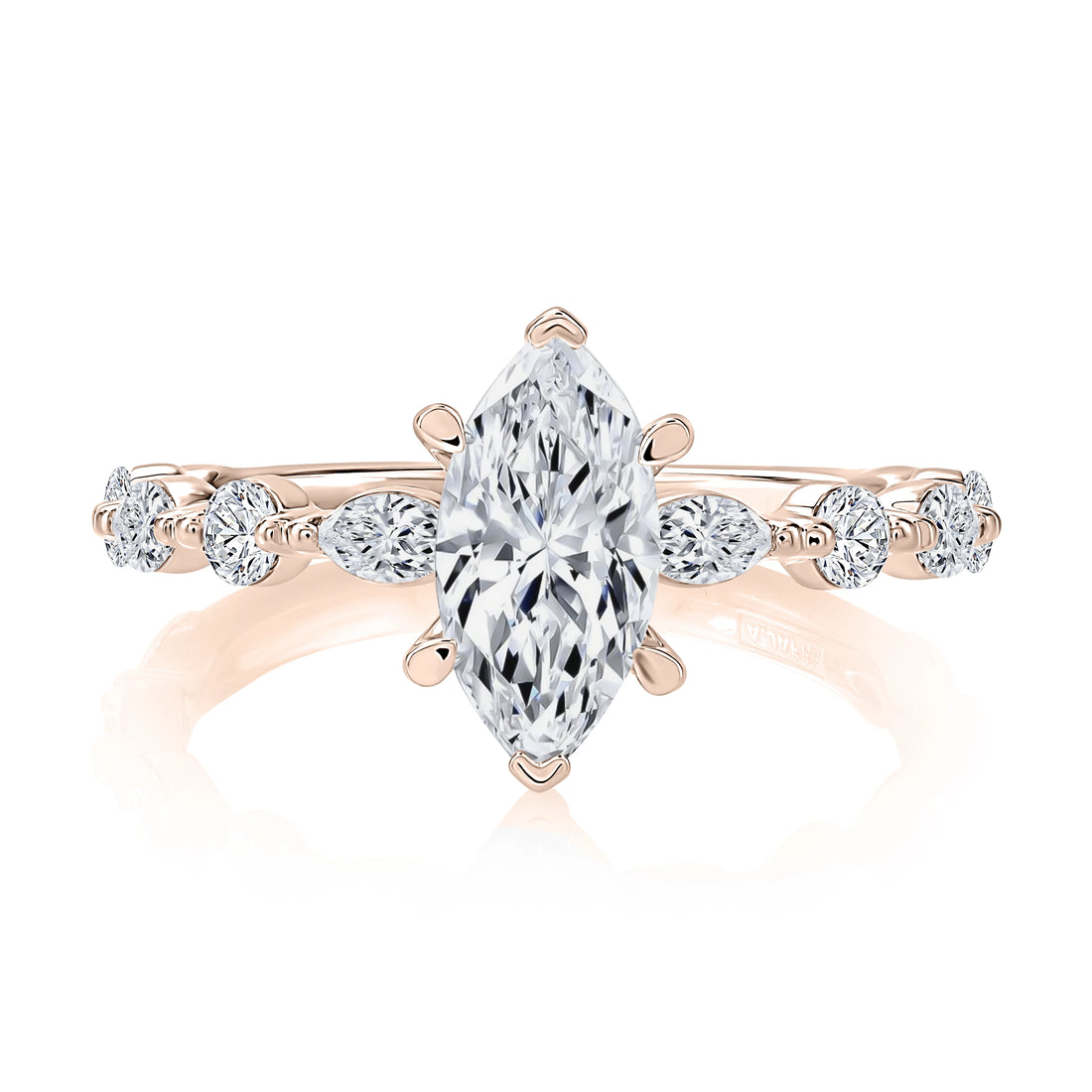 Round Twist Pavé Diamond Engagement Ring