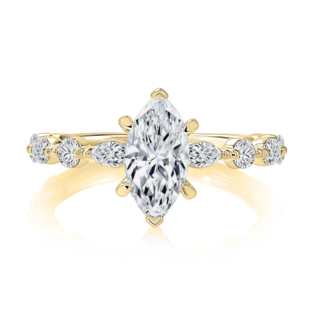Round Twist Pavé Diamond Engagement Ring