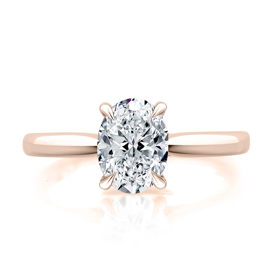 Oval Solitaire Peek-A-Boo Diamond Engagement Ring