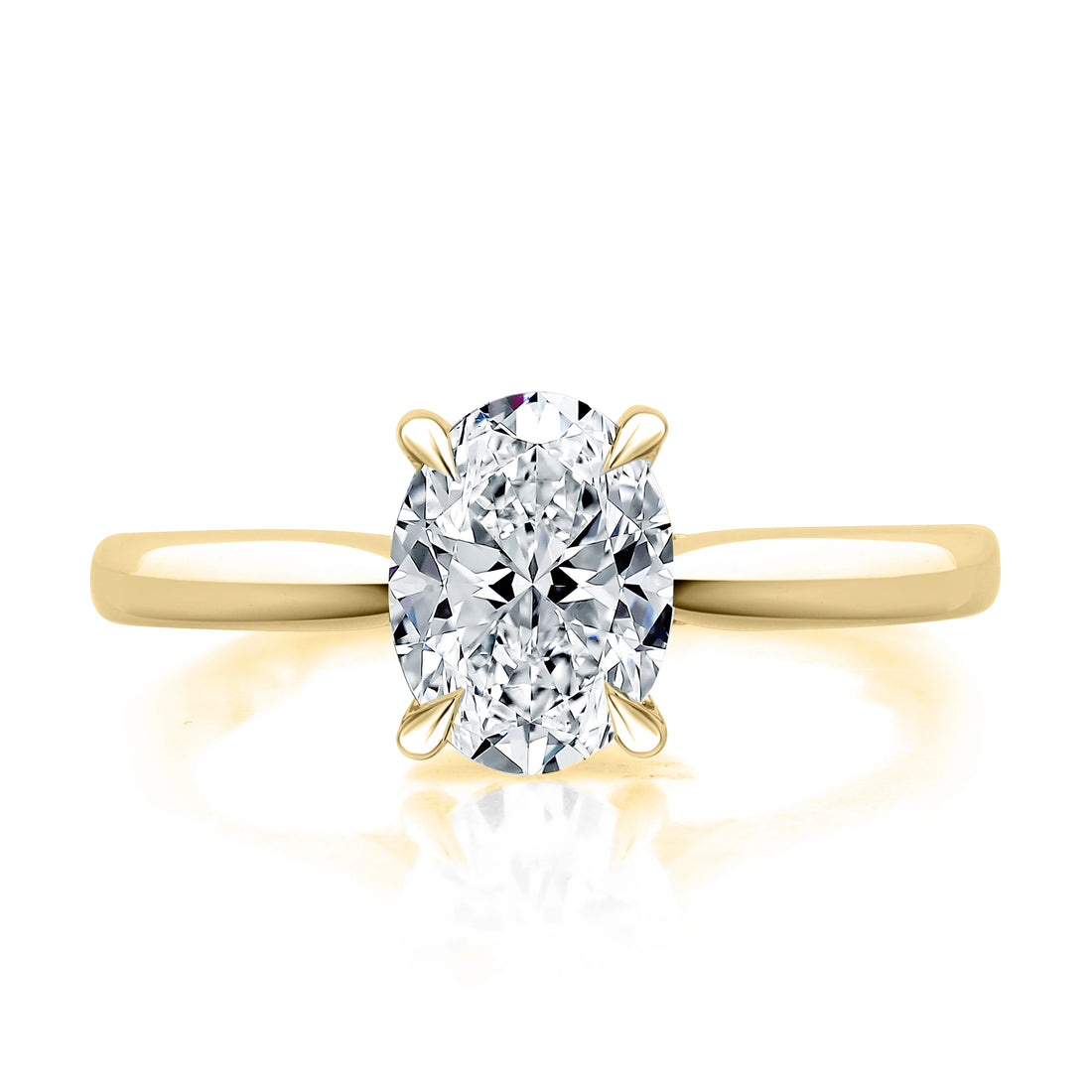 Oval Solitaire Peek-A-Boo Diamond Engagement Ring