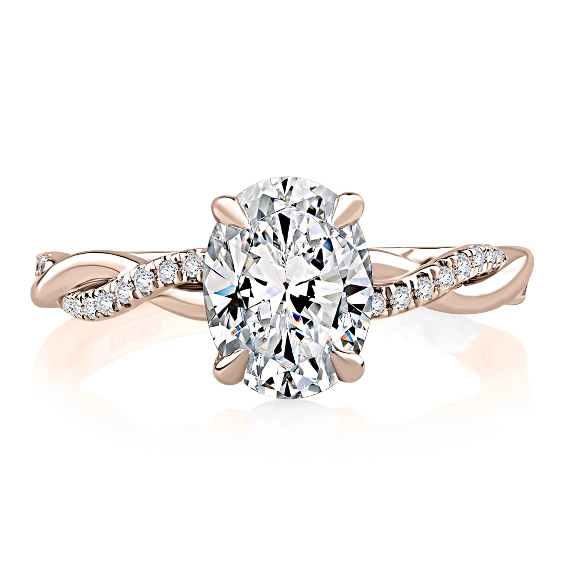 Split-Shank Diamond Engagement Ring