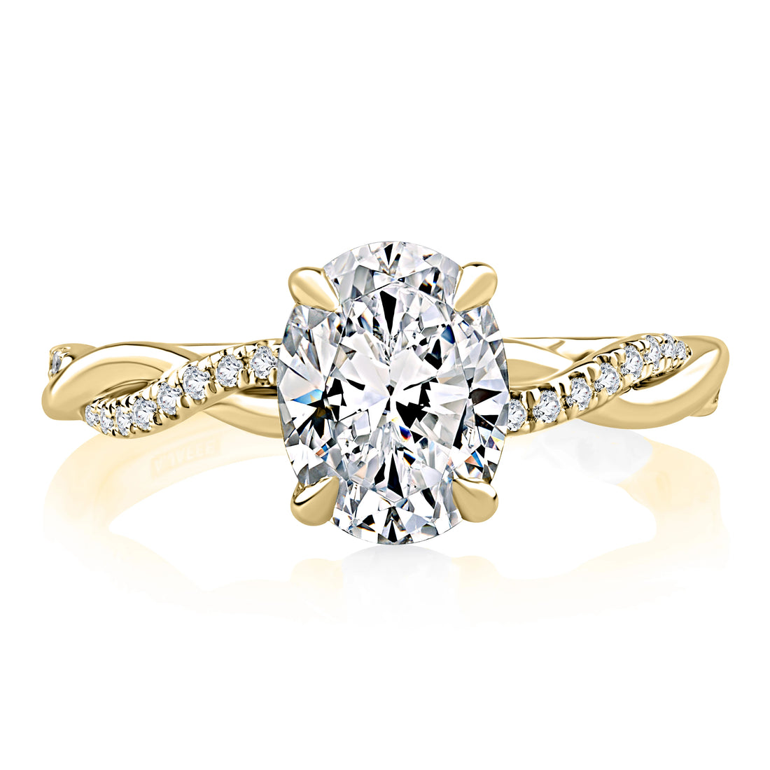 Split-Shank Diamond Engagement Ring