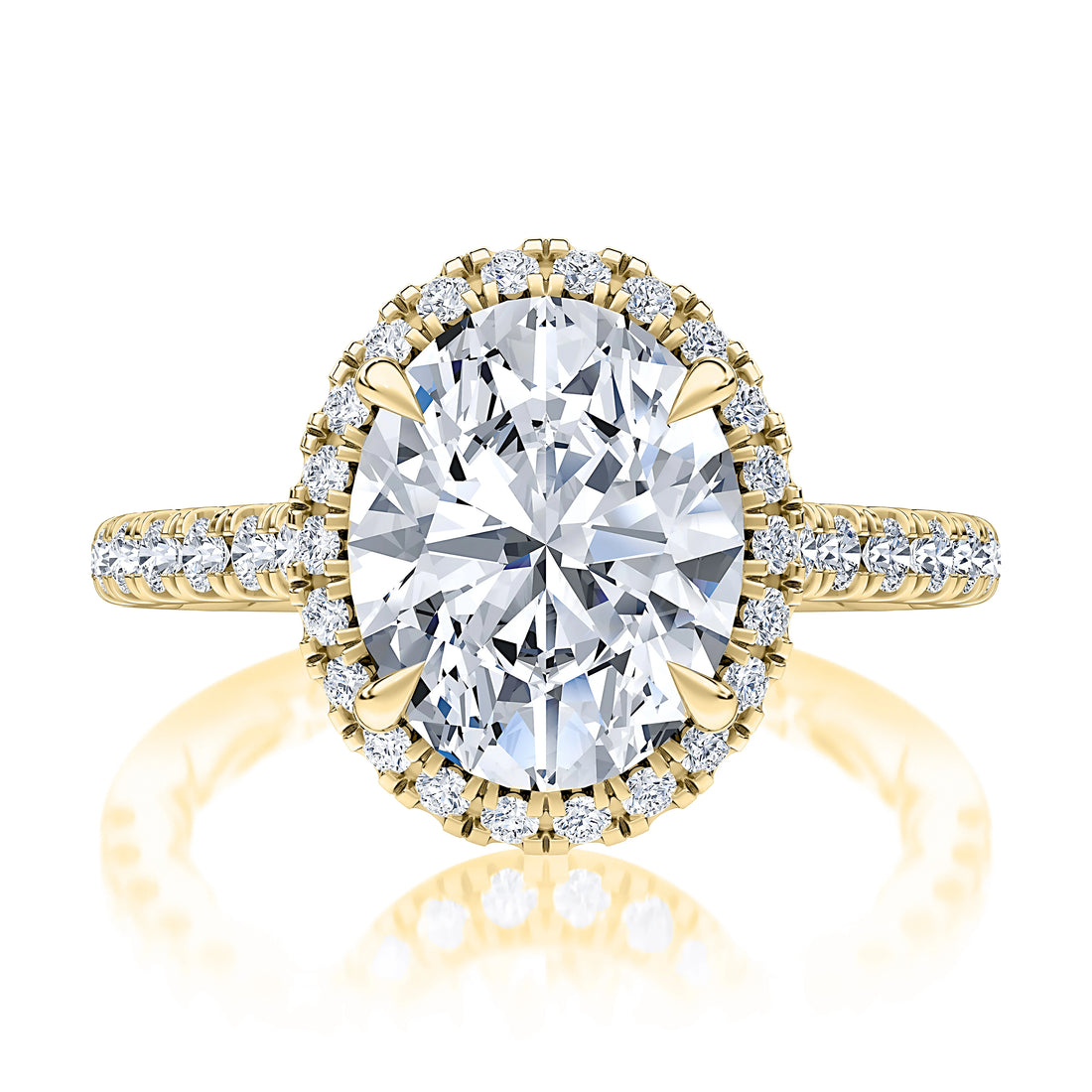 Oval Halo Diamond Engagement Ring