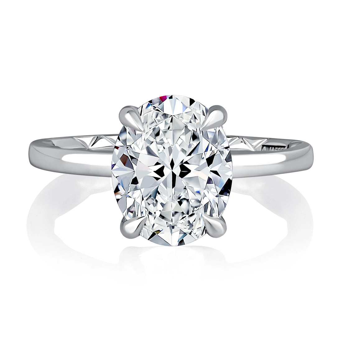 Oval Halo Solitaire Diamond Engagement Ring