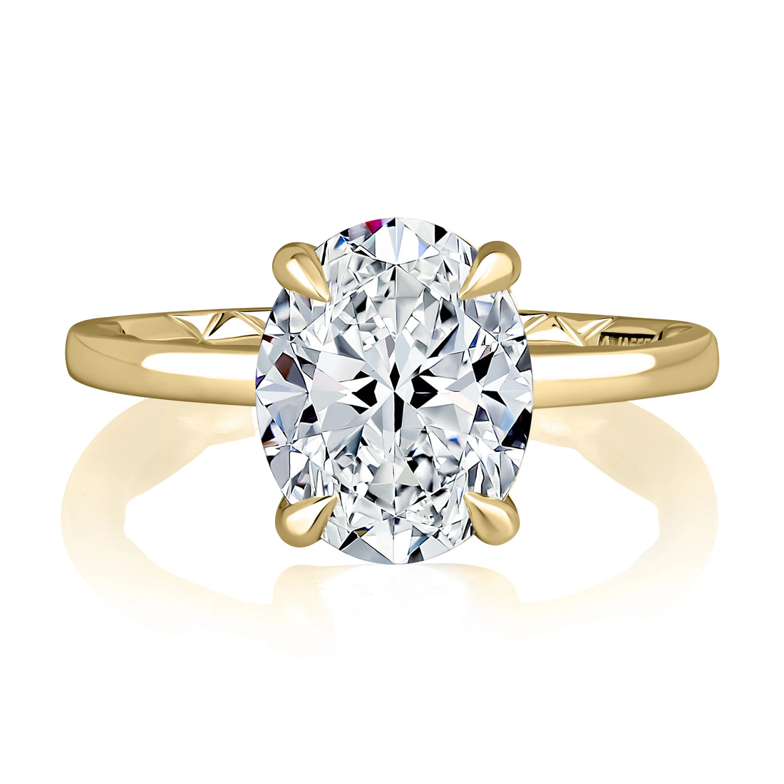 Oval Halo Solitaire Diamond Engagement Ring