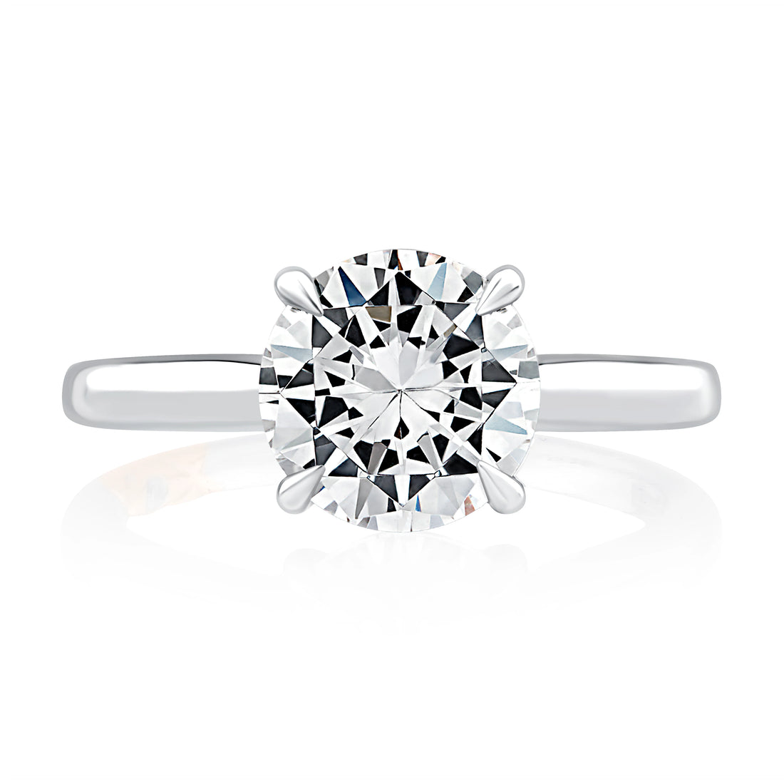 Round Solitaire Peek-A-Boo Diamond Engagement Ring