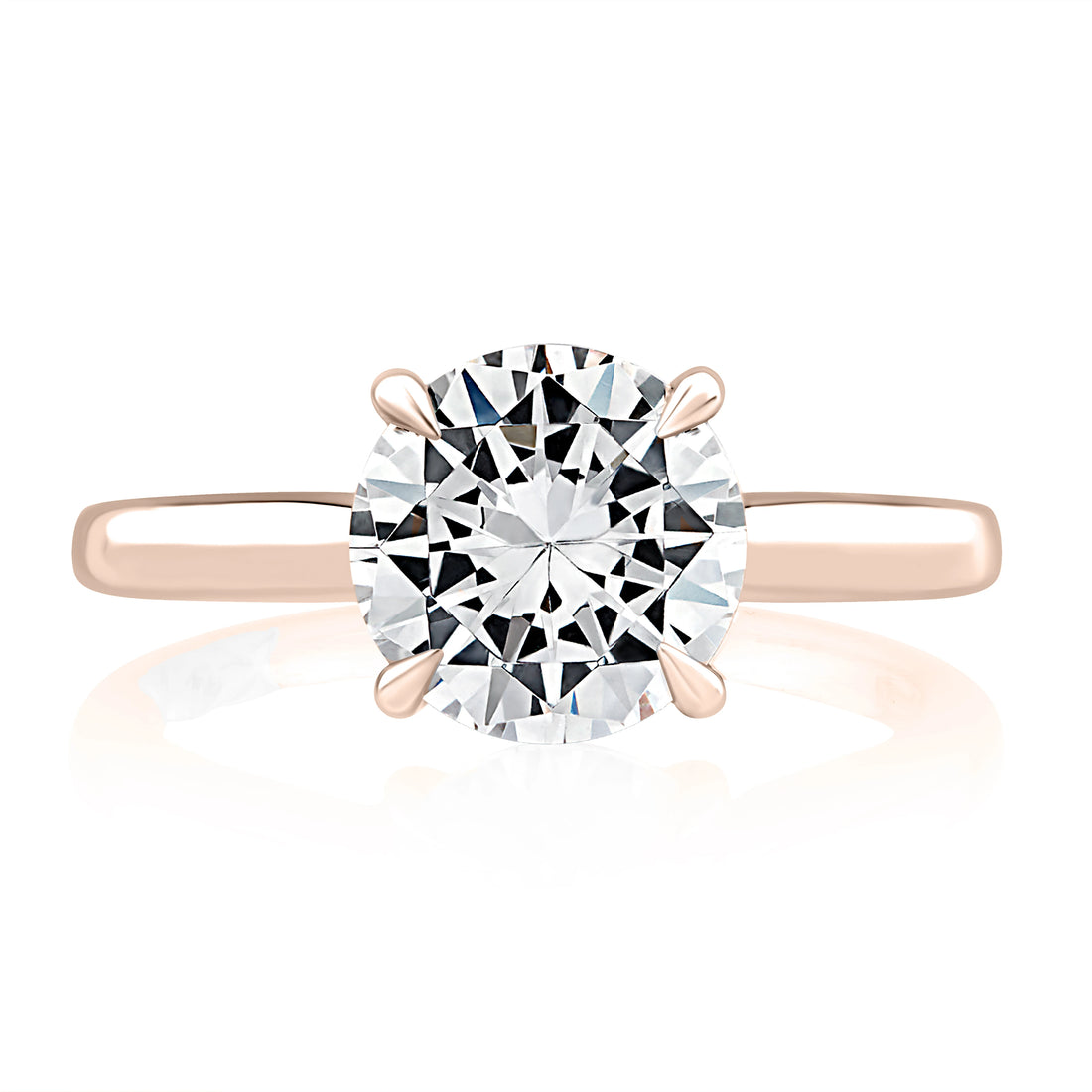 Round Solitaire Peek-A-Boo Diamond Engagement Ring