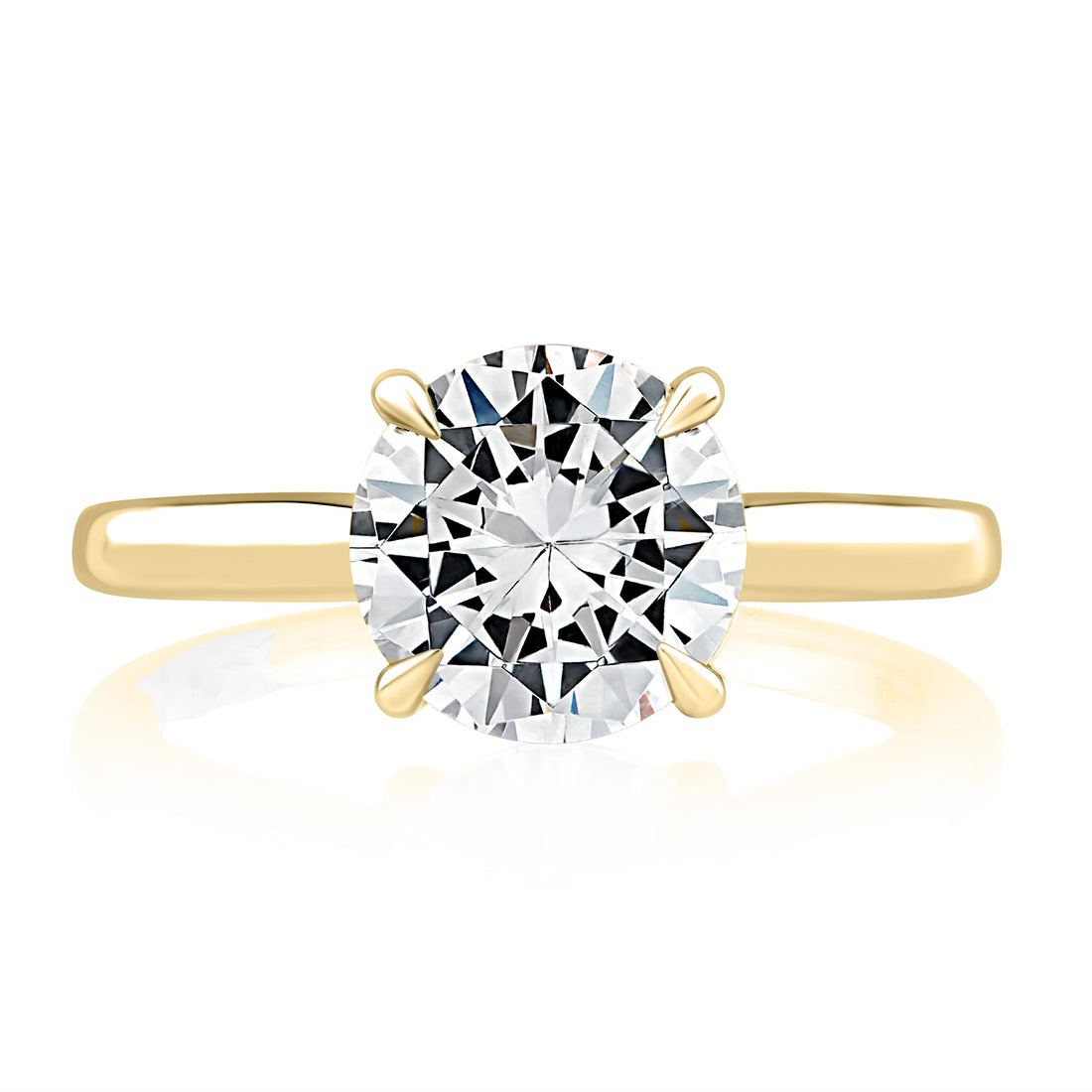 Round Solitaire Peek-A-Boo Diamond Engagement Ring