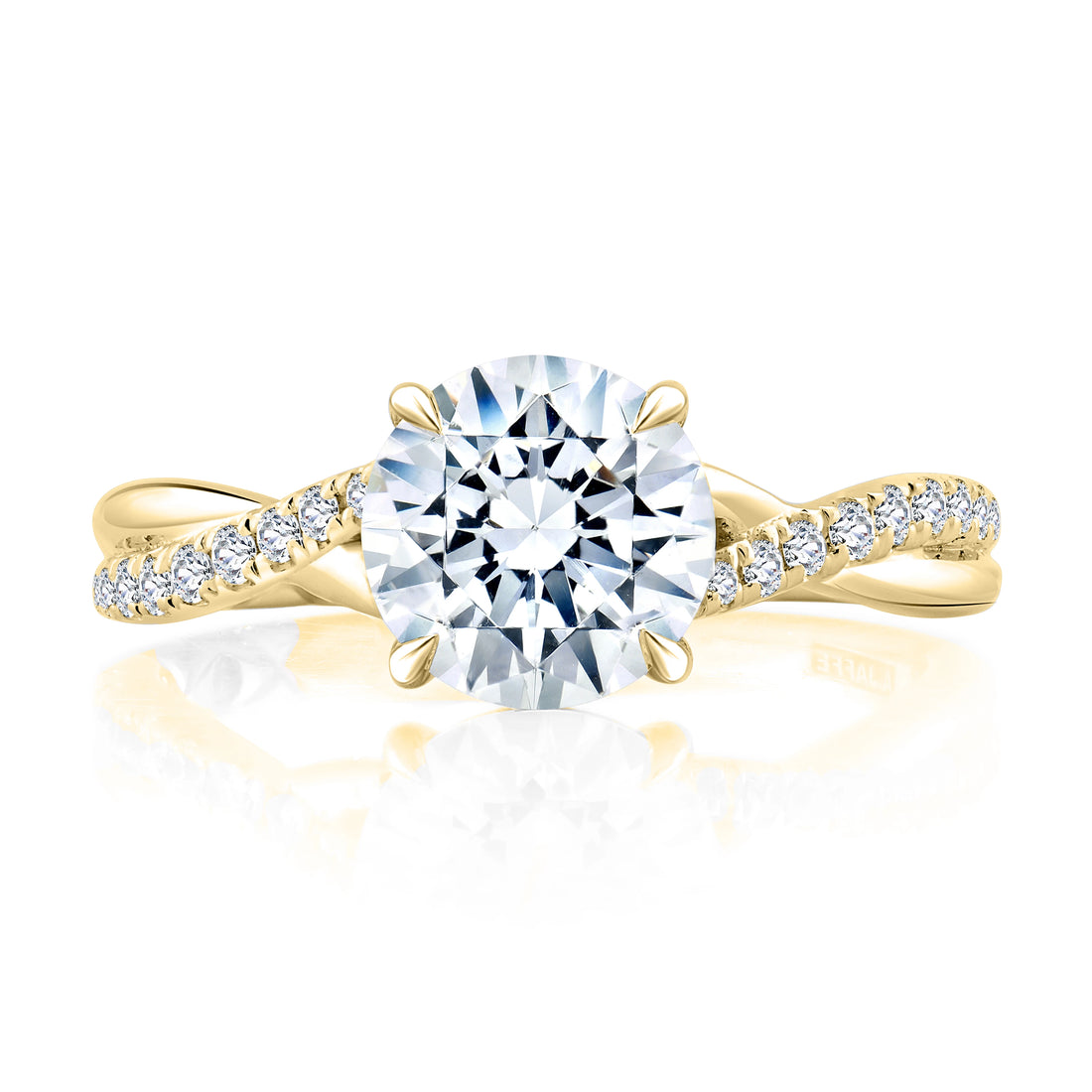 Round Split-Shank Diamond Engagement Ring