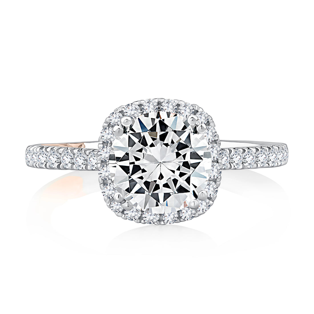 Round Halo Diamond Engagement Ring
