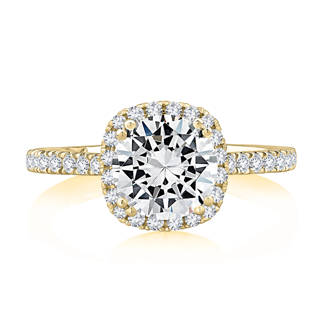 Round Halo Diamond Engagement Ring