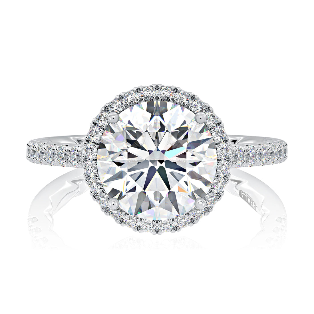 Round Halo Diamond Engagement Ring