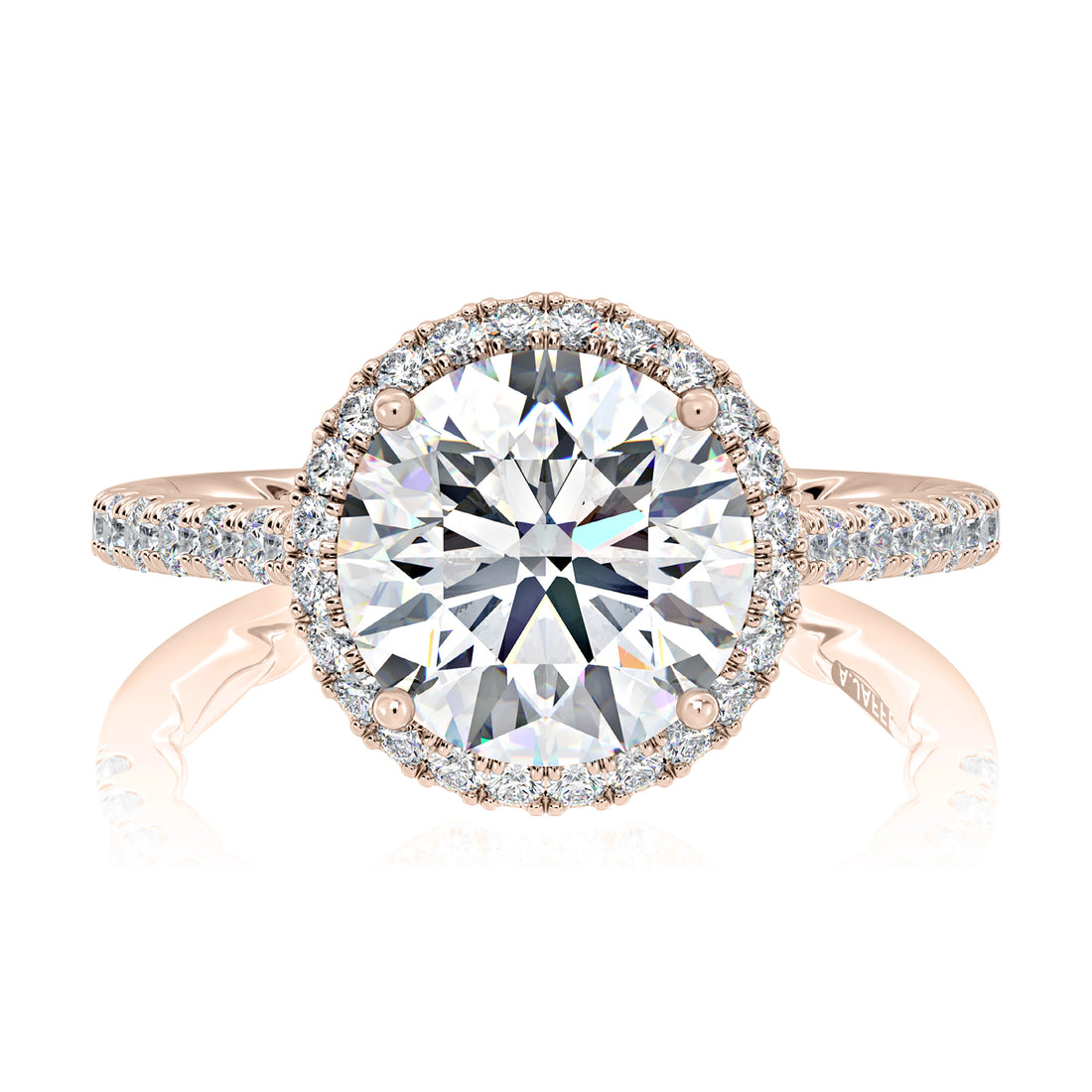 Round Halo Diamond Engagement Ring