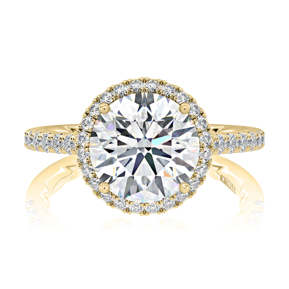Round Halo Diamond Engagement Ring