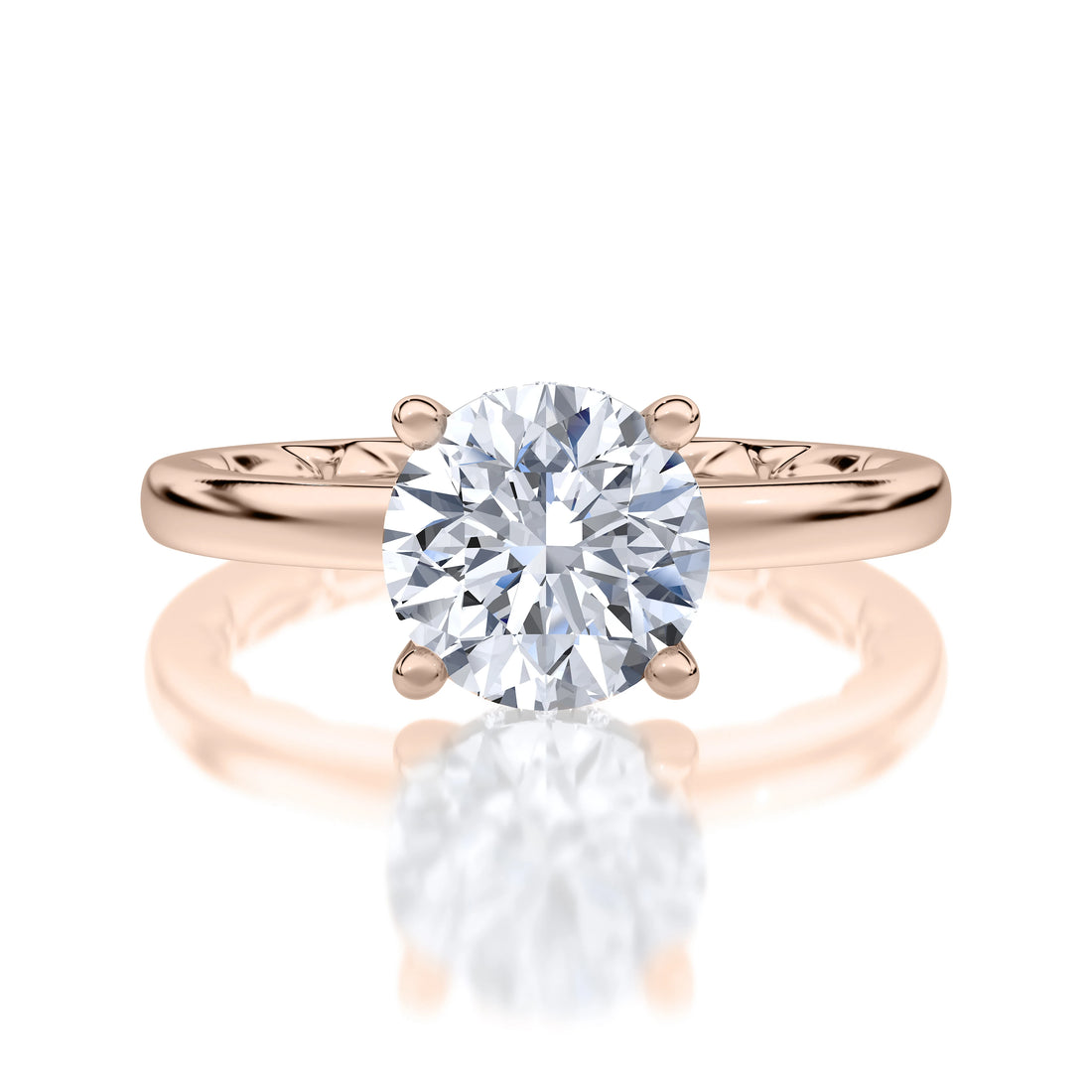 Round Solitaire Diamond Engagement Ring