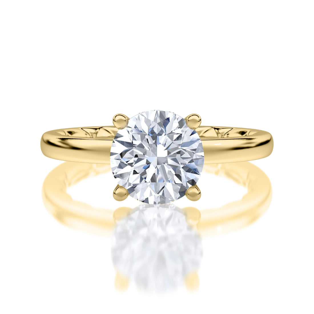 Round Solitaire Diamond Engagement Ring