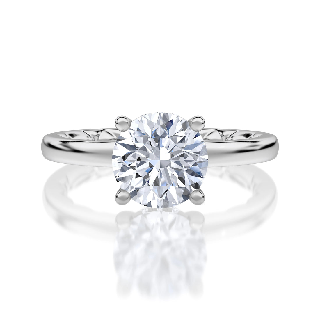 Round Solitaire Diamond Engagement Ring