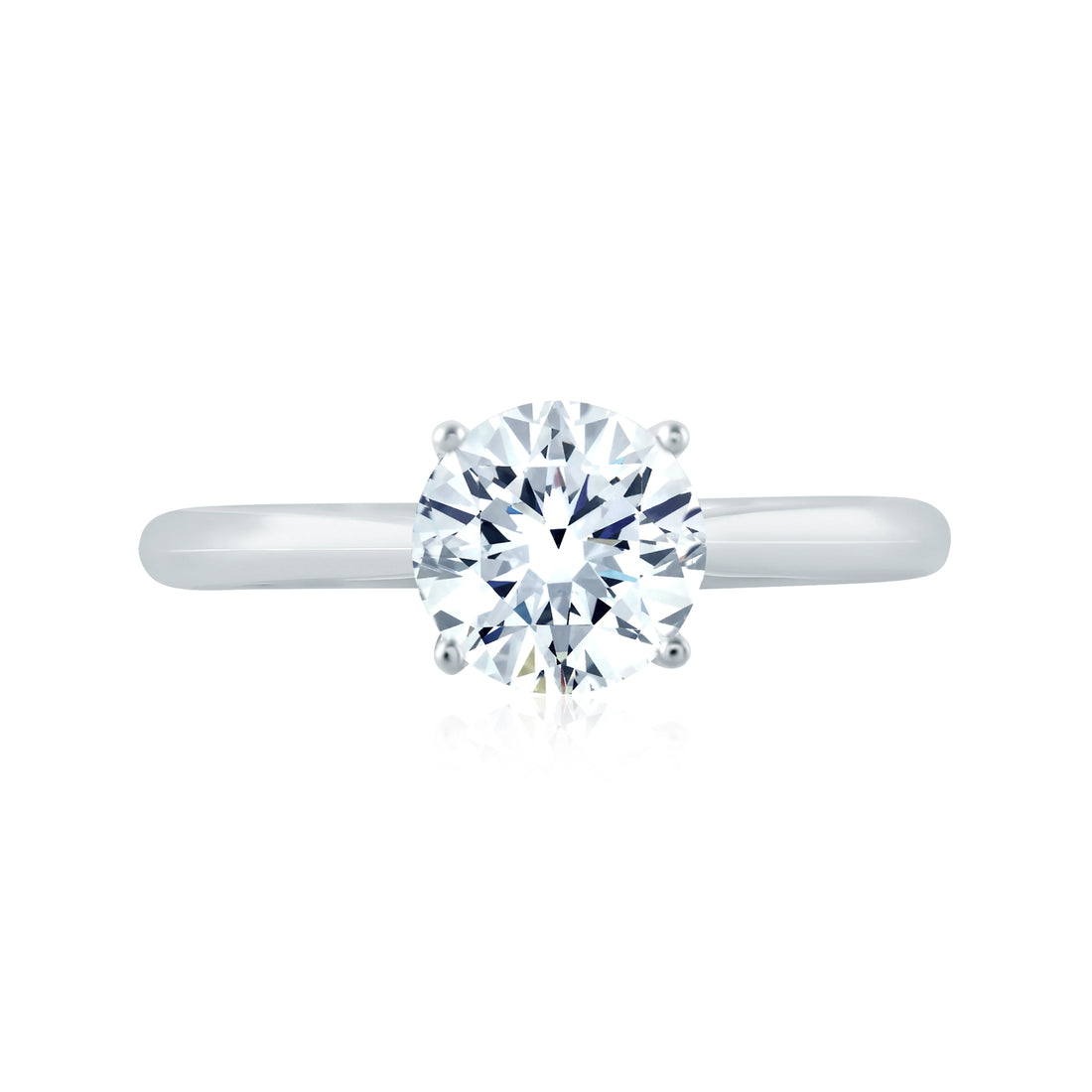 Round Halo Solitaire Diamond Engagement Ring
