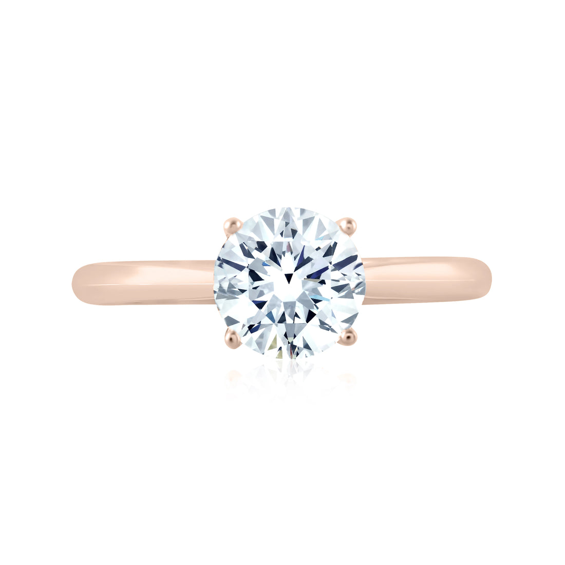Round Halo Solitaire Diamond Engagement Ring
